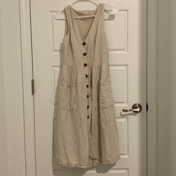 GAP Button-Front Midi Dress - Picture 6 of 7